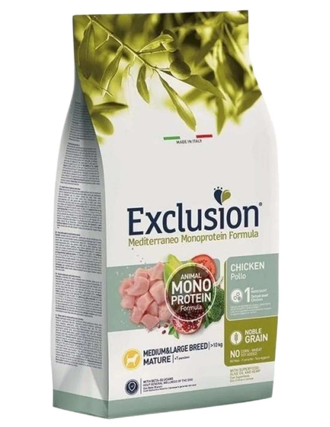 Exclusion mediterraneo mature medium e large breed pollo 3 kg   Exclusion mediterraneo mature medium e large breed pollo 3 kg