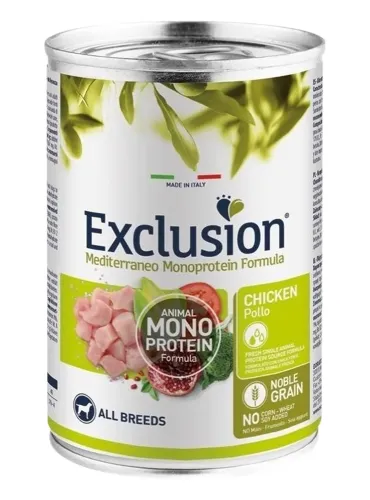 Exclusion mediterraneo adult pollo 400 gr  