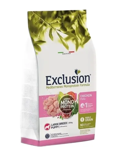 Exclusion mediterraneo puppy large breed pollo 12 kg  