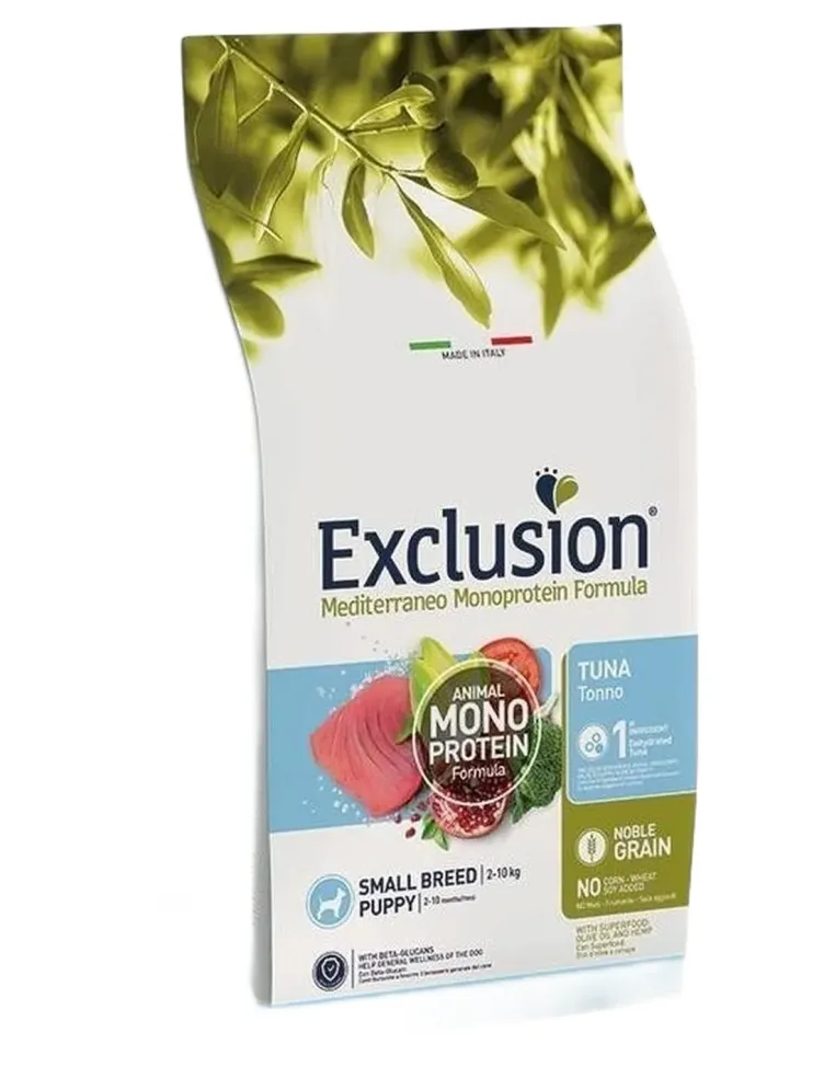 Exclusion mediterraneo puppy small breed tonno 2 kg  