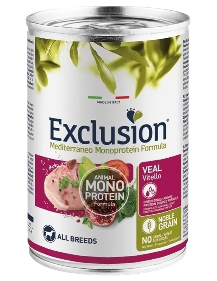 Exclusion mediterraneo adult vitello 400 gr  