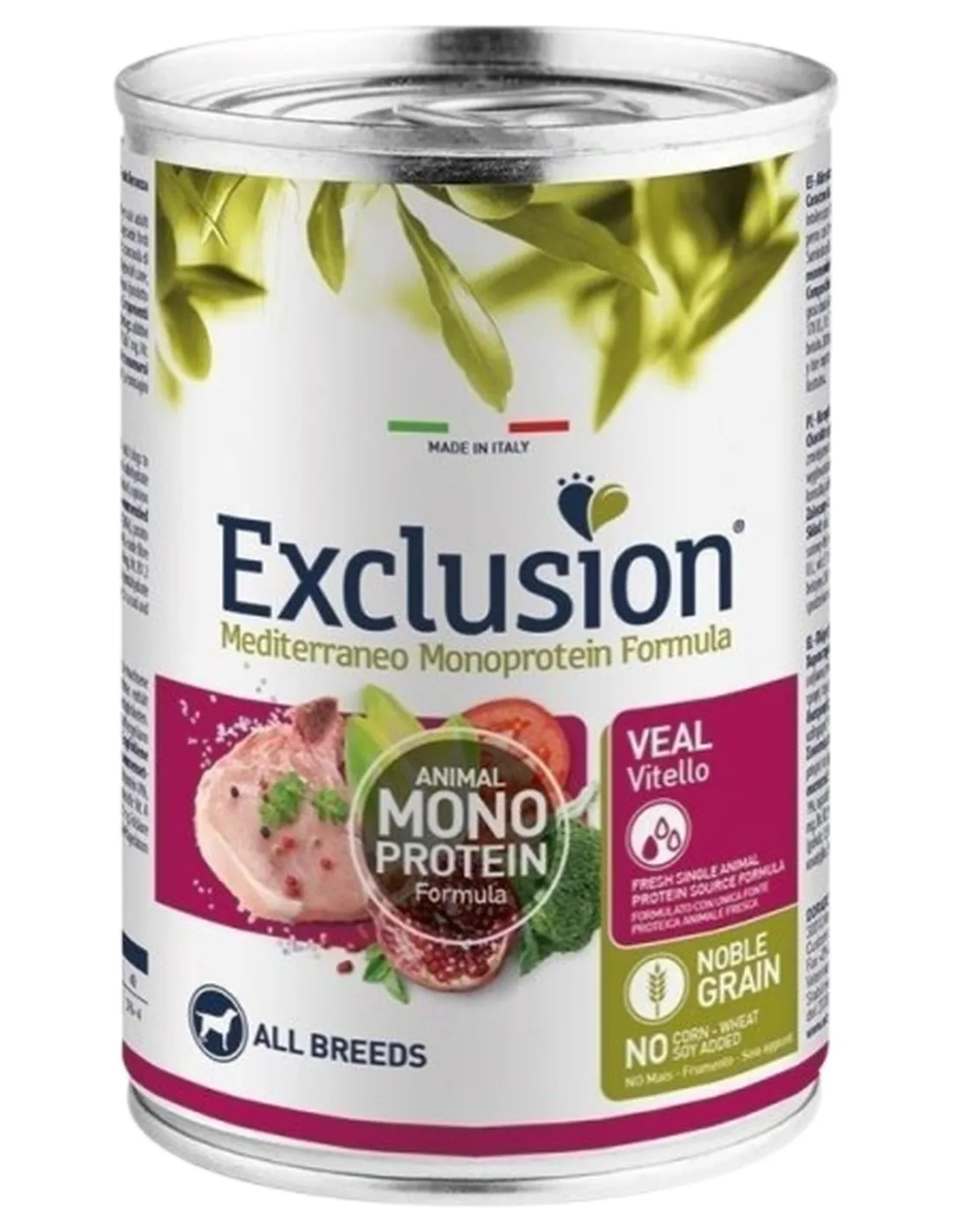 Exclusion mediterraneo adult vitello 400 gr   Exclusion mediterraneo adult vitello 400 gr