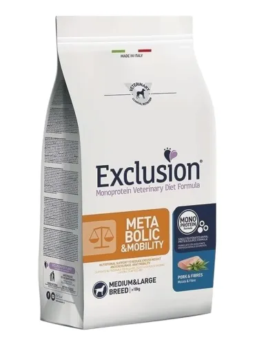 Exclusion diet formula metabolic e mobility maiale e fibre medium large 2 kg
