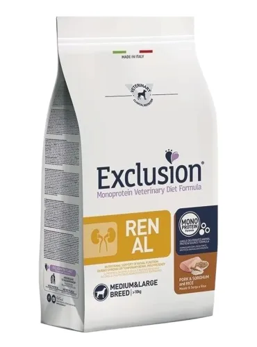 Exclusion diet formula renal maiale e riso medium large 2 kg