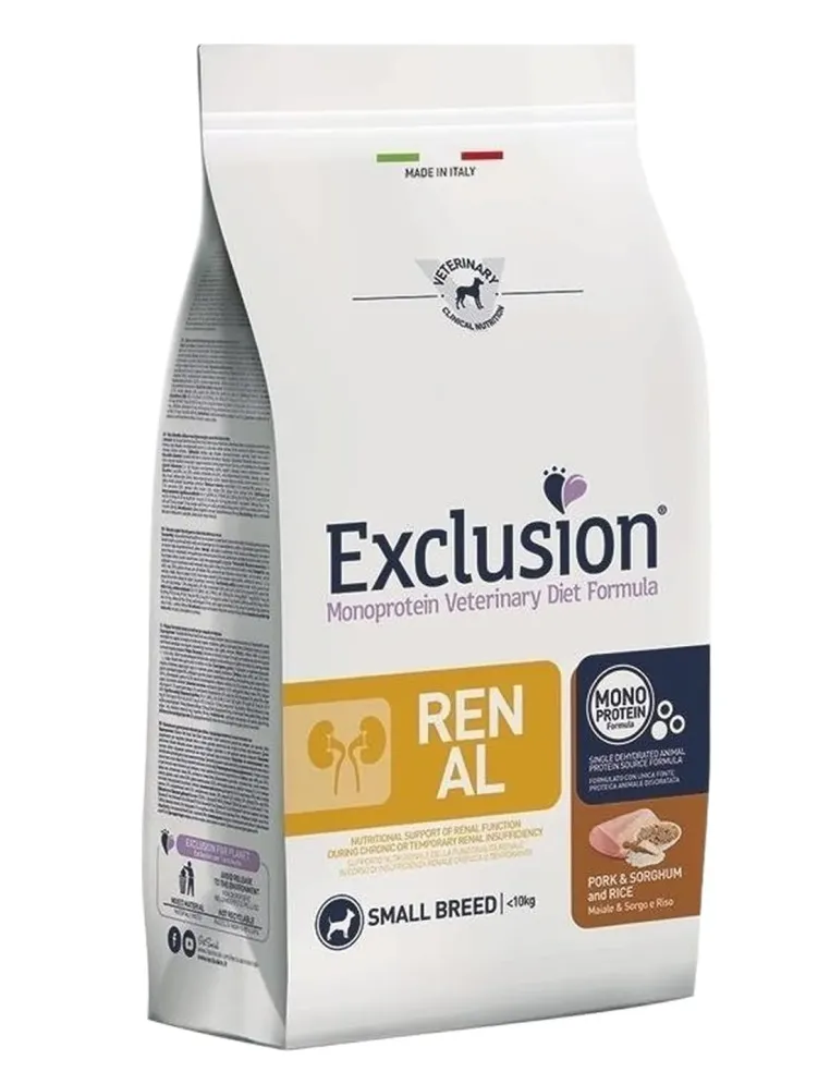 Exclusion diet formula renal maiale e riso small breed 2 kg  