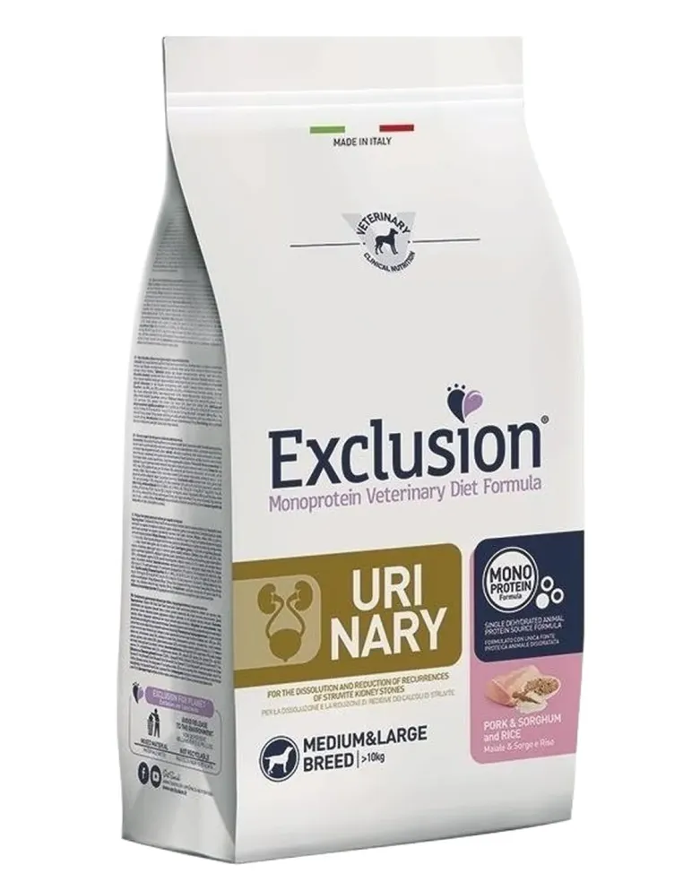 Exclusion diet formula urinary maiale e riso medium large 2 kg  