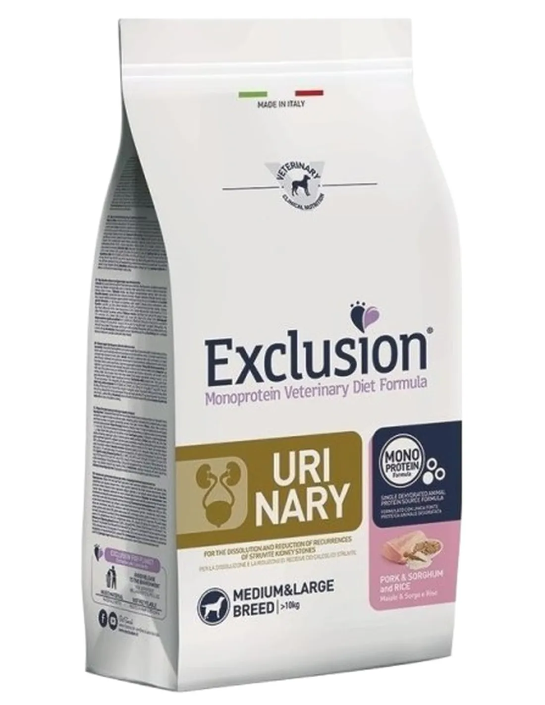Exclusion diet formula urinary maiale e riso medium large 12 kg  