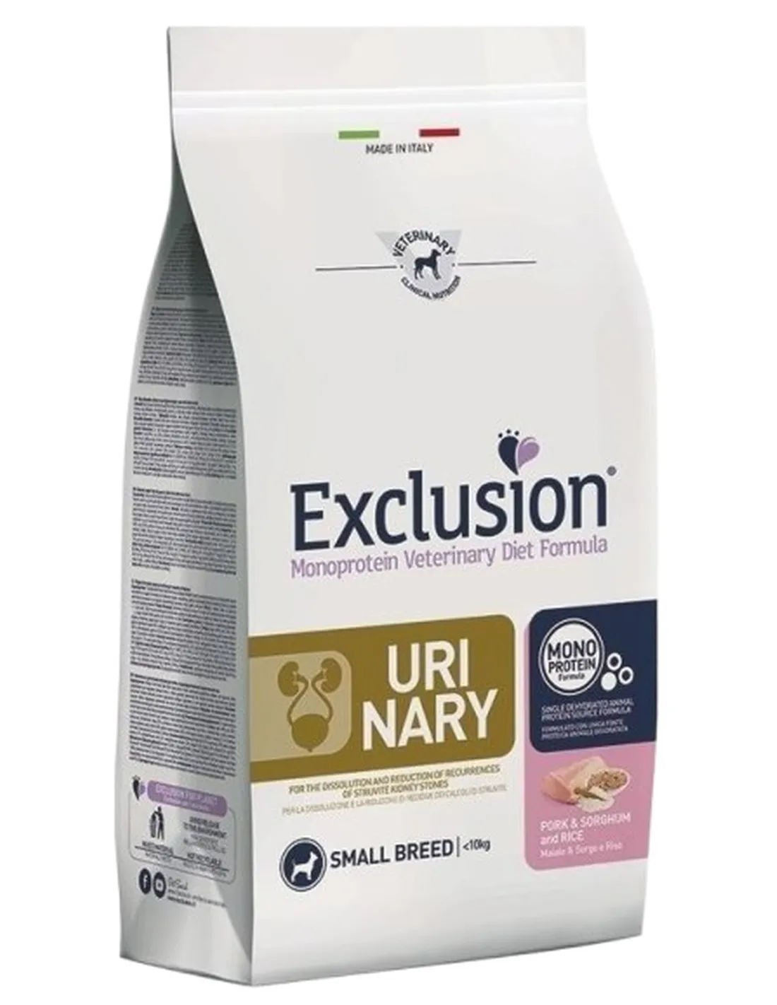 Exclusion diet formula urinary maiale e riso small breed 2 kg  