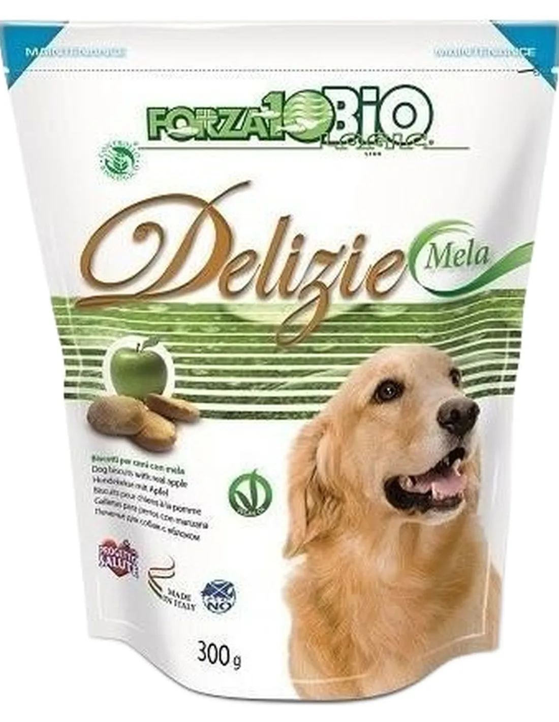 Forza 10 cane delizie bio mela 300 gr   Forza 10 cane delizie bio mela 300 gr