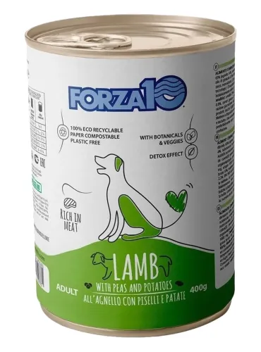 Forza 10 cane adult mantenimento agnello con piselli e patate 400 gr  