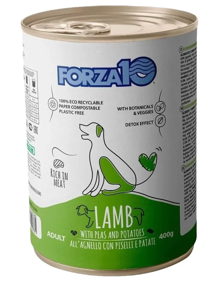 Forza 10 cane adult mantenimento agnello con piselli e patate 400 gr  