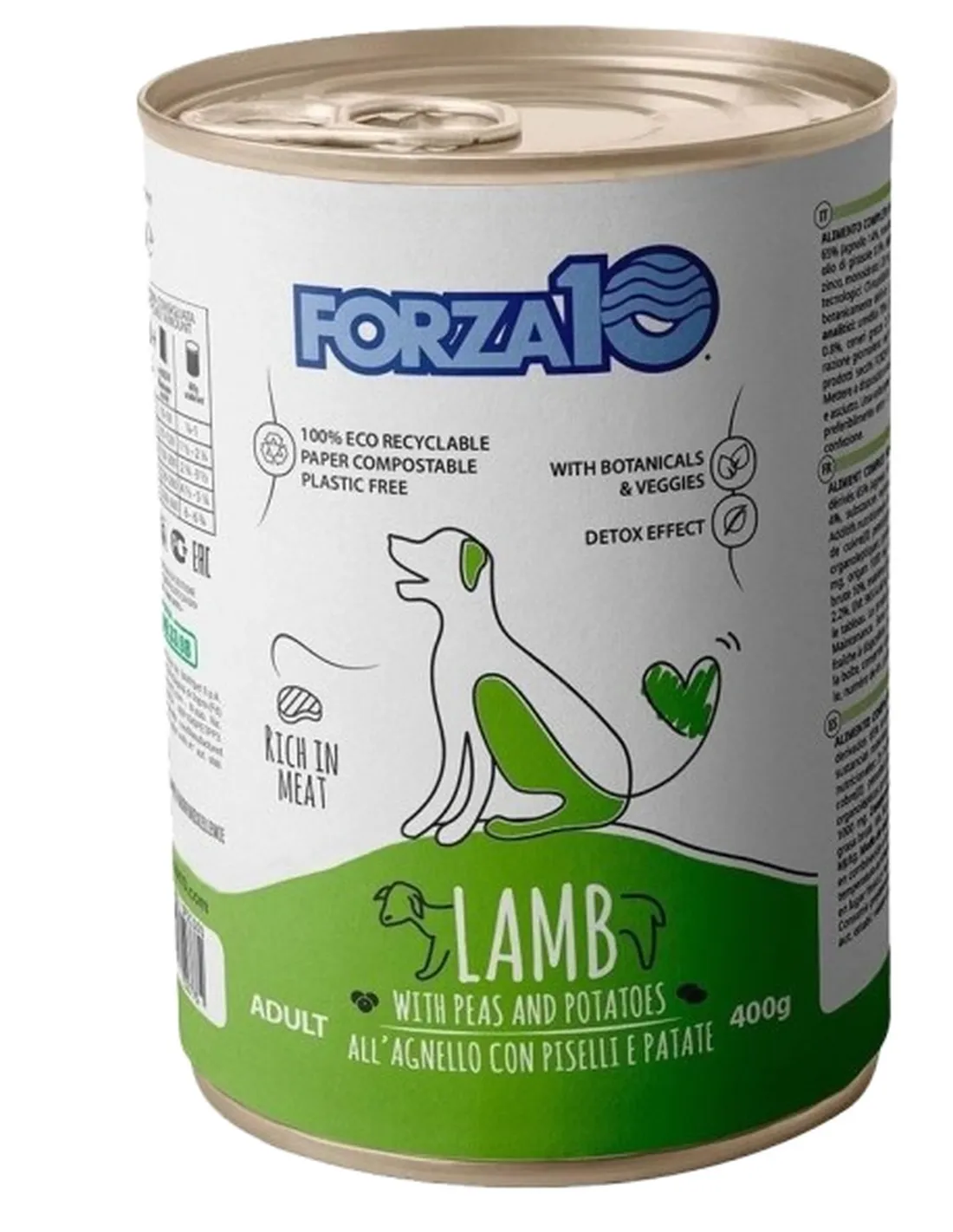 Forza 10 cane adult mantenimento agnello con piselli e patate 400 gr  