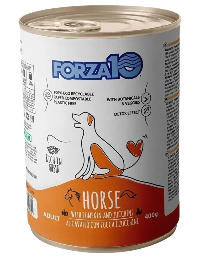 Forza 10 cane adult mantenimento cavallo con zucca e zucchine 400 gr  