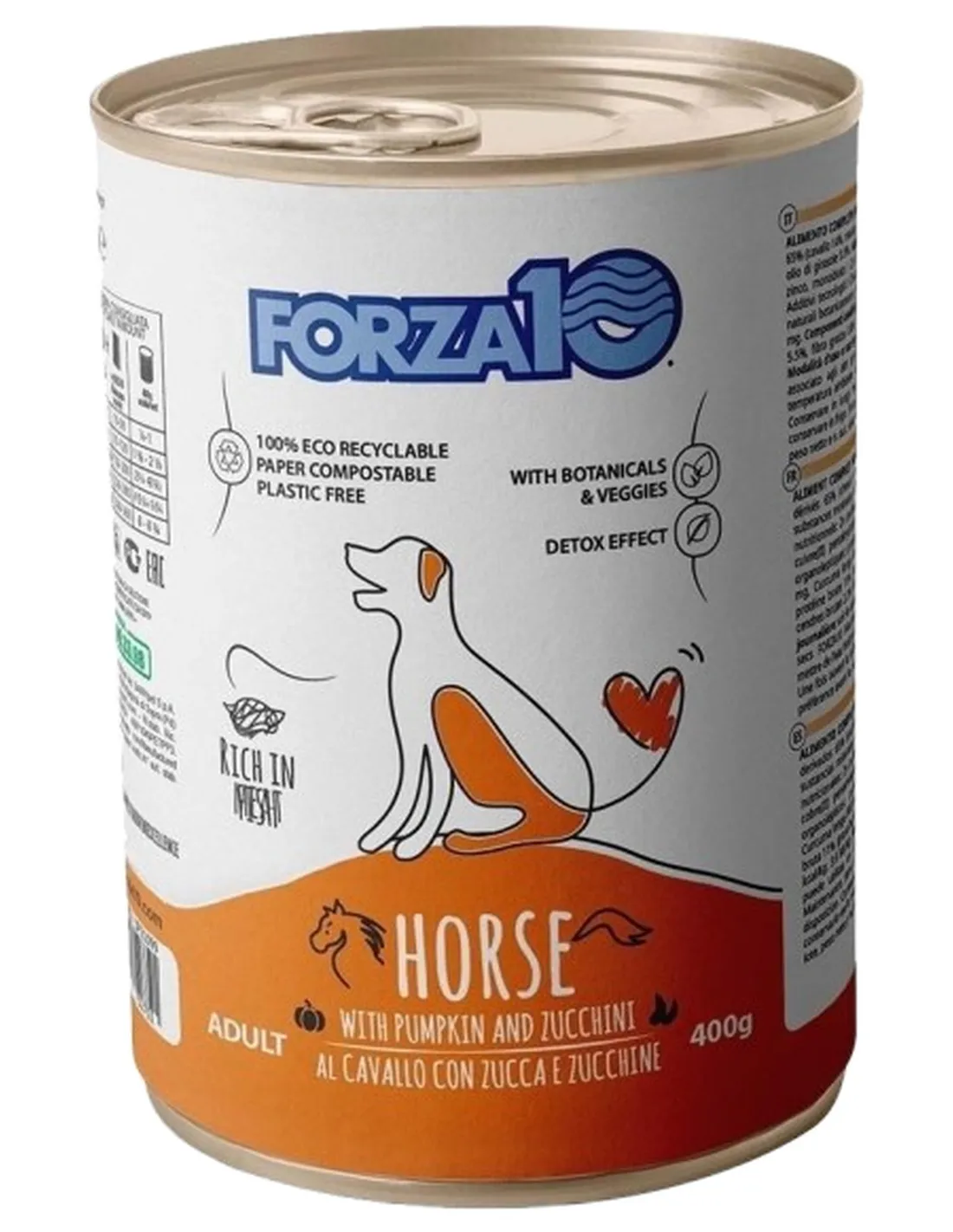 Forza 10 cane adult mantenimento cavallo con zucca e zucchine 400 gr  