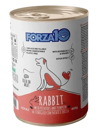 Forza 10 cane adult mantenimento coniglio con patate e zucca 400 gr