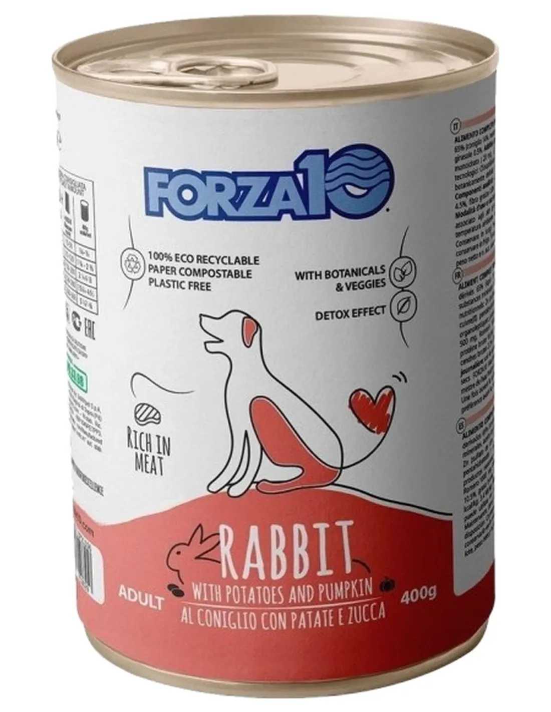 Forza 10 cane adult mantenimento coniglio con patate e zucca 400 gr  