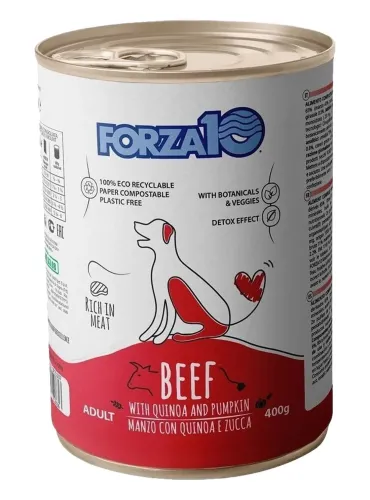 Forza 10 cane adult mantenimento manzo con quinoa e zucca 400 gr  