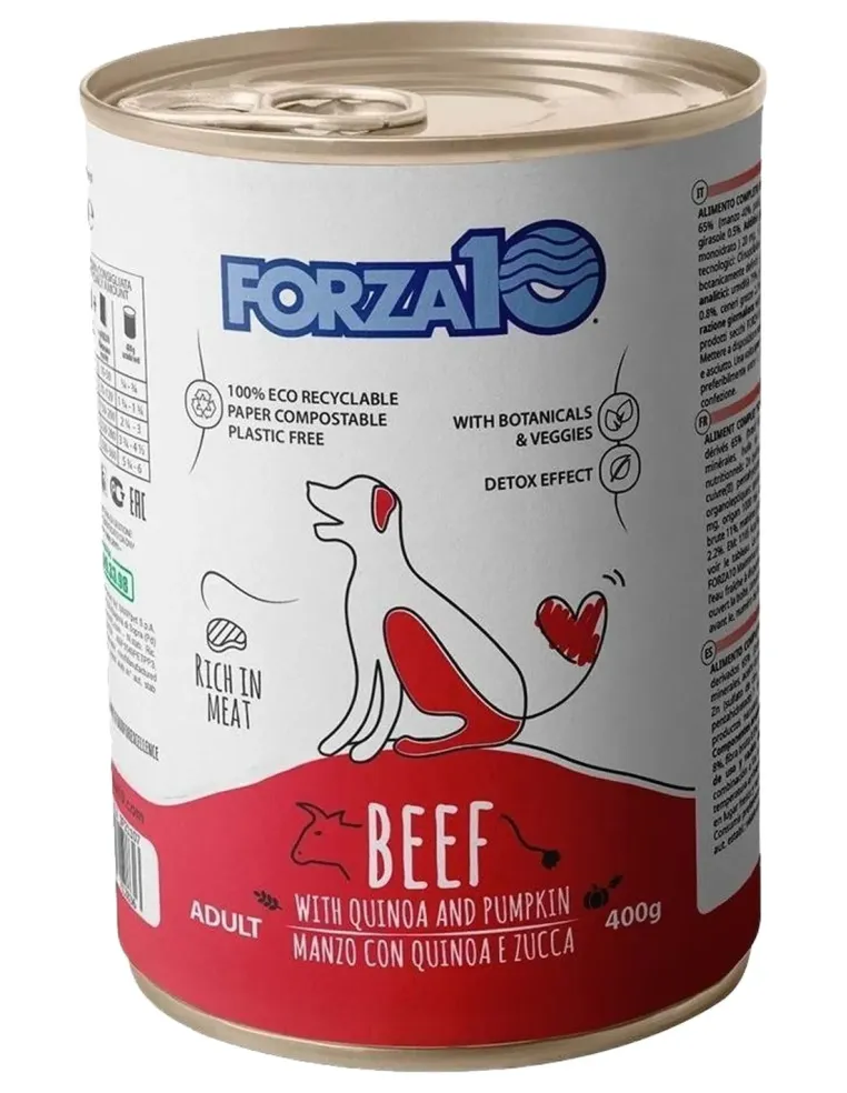 Forza 10 cane adult mantenimento manzo con quinoa e zucca 400 gr  