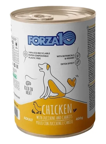 Forza 10 cane adult mantenimento pollo con zucchine e carote 400 gr