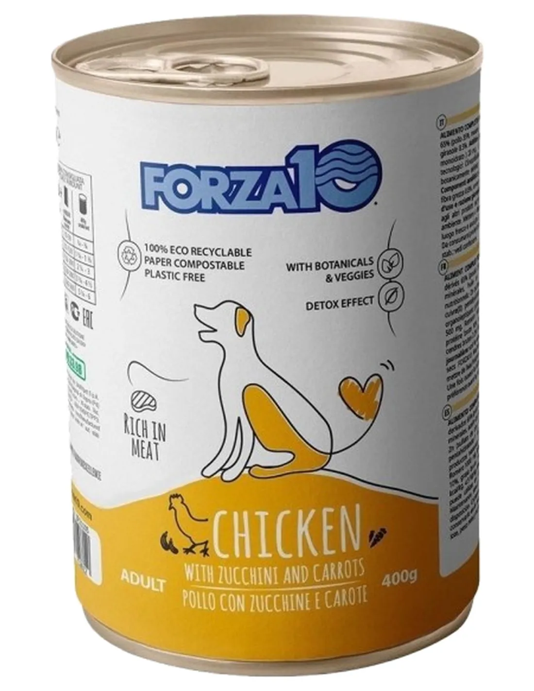 Forza 10 cane adult mantenimento pollo con zucchine e carote 400 gr  
