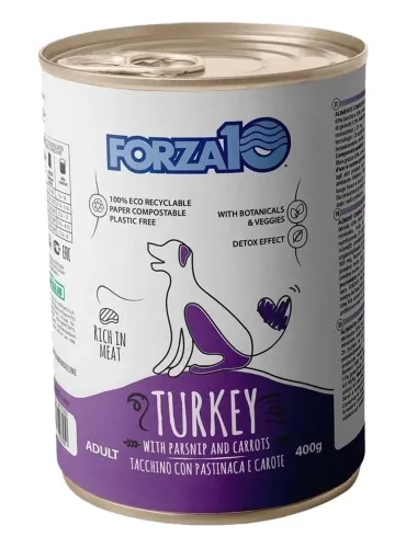 Forza 10 cane adult mantenimento tacchino con pastinaca e carote 400 gr  