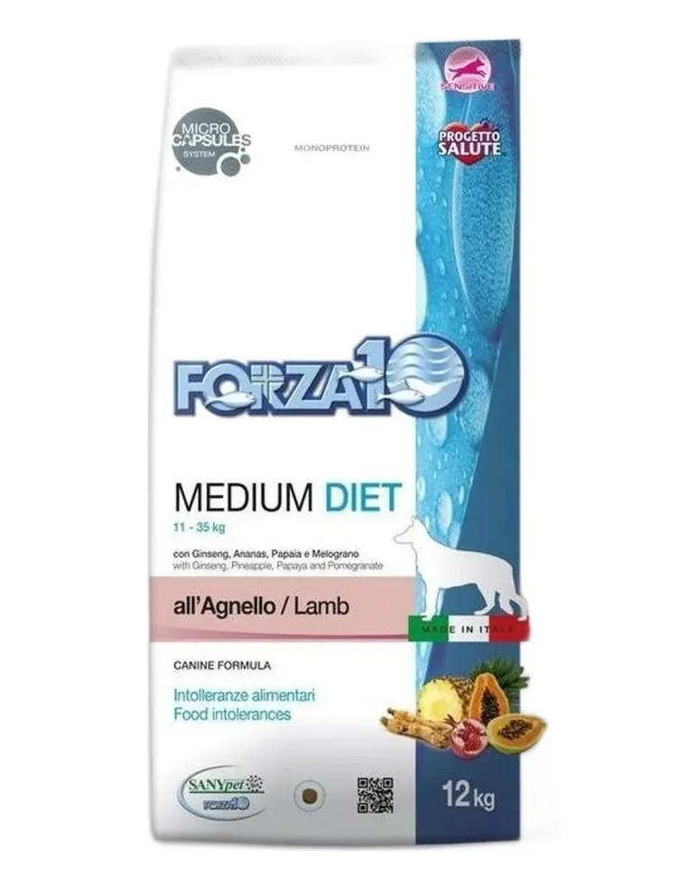 Forza 10 cane medium diet agnello 12 kg  