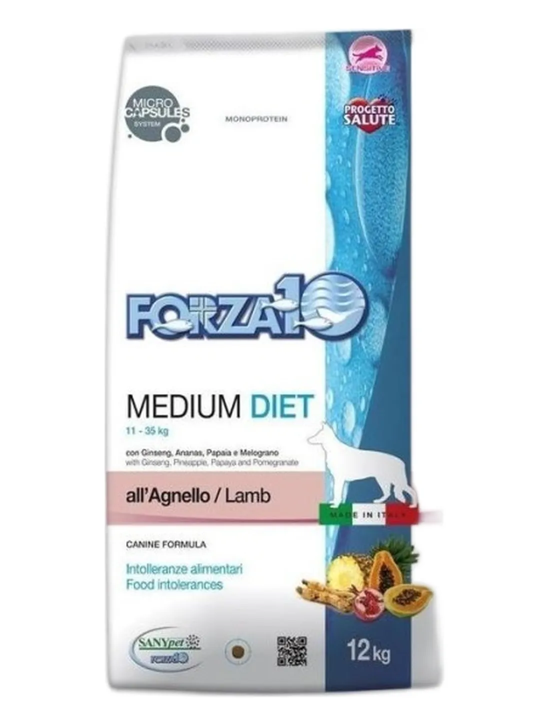 Forza 10 cane medium diet agnello 12 kg  