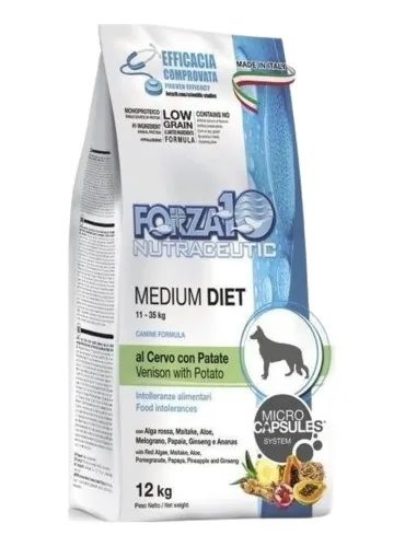 Forza 10 cane medium diet cervo con patate 12 kg