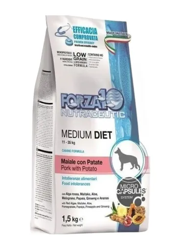 Forza 10 cane medium diet maiale con patate 1,5 kg  