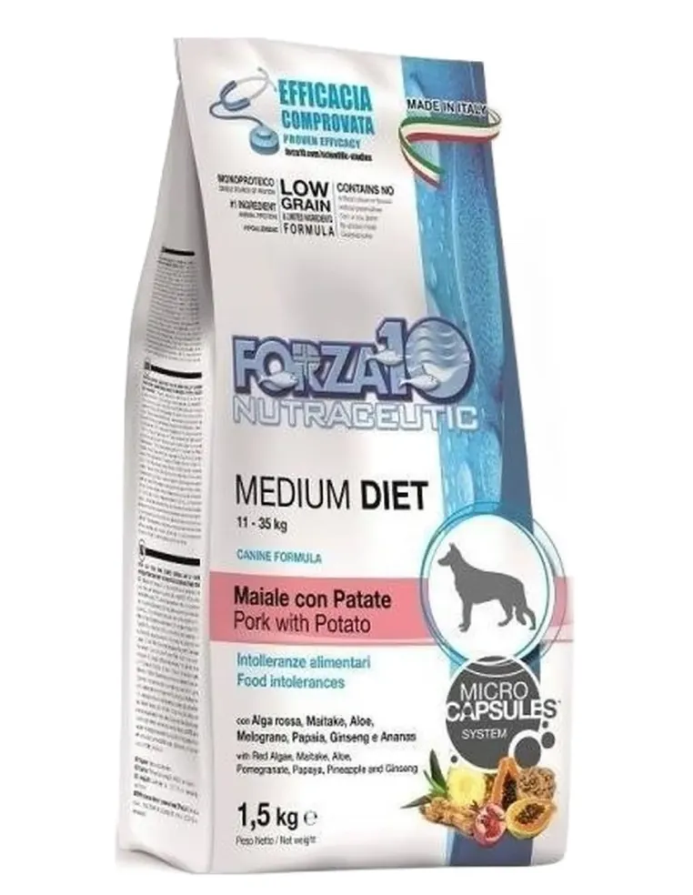 Forza 10 cane medium diet maiale con patate 1,5 kg  