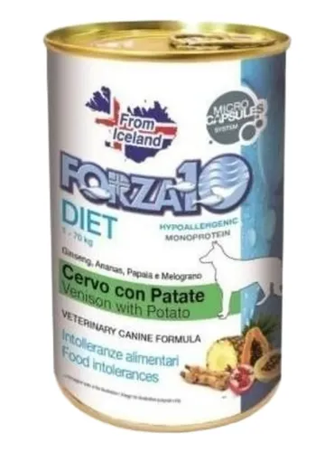 Forza 10 cane diet cervo con patate 400 gr