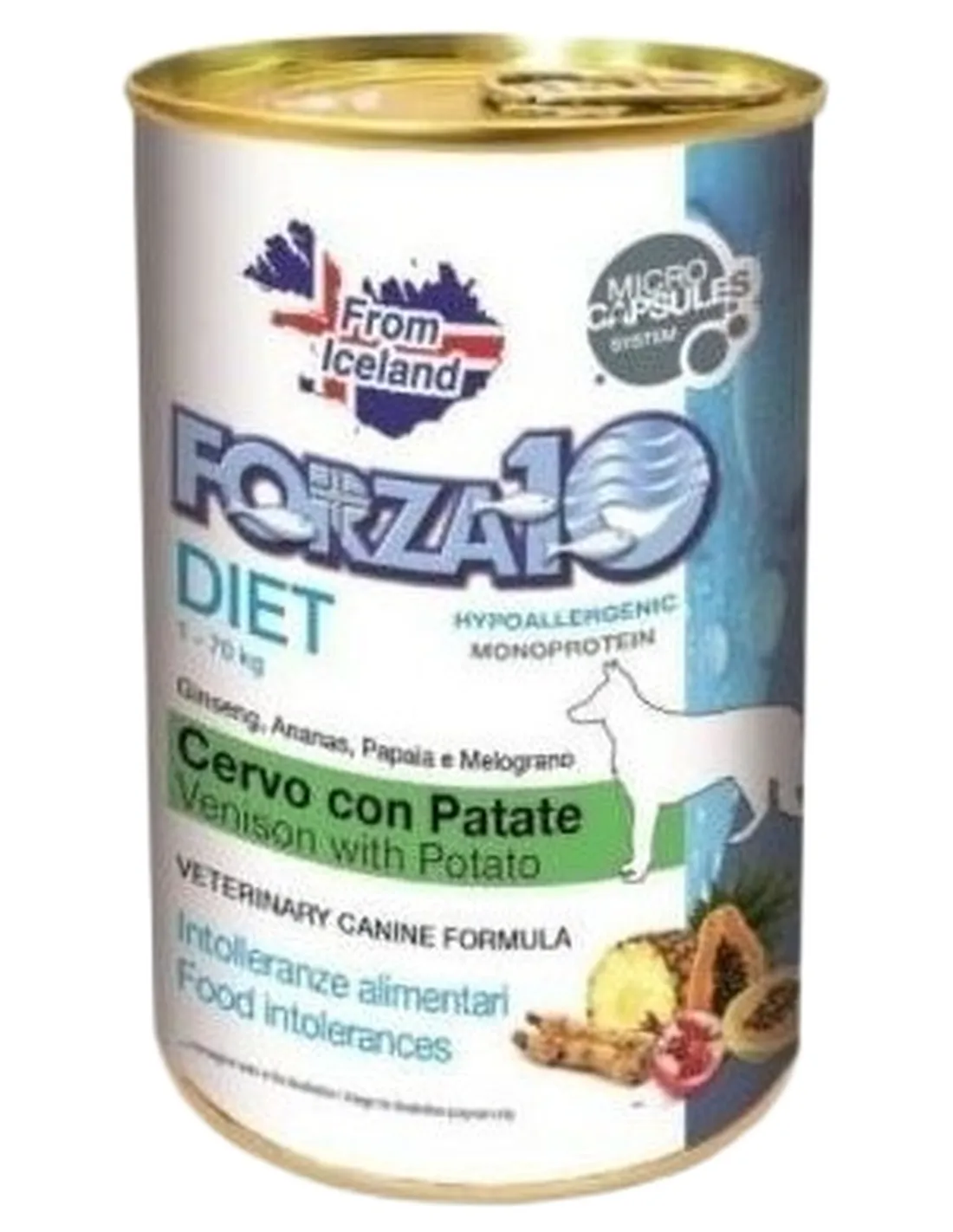 Forza 10 cane diet cervo con patate 400 gr  