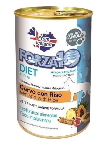 Forza 10 cane pate diet cervo e riso 400 gr