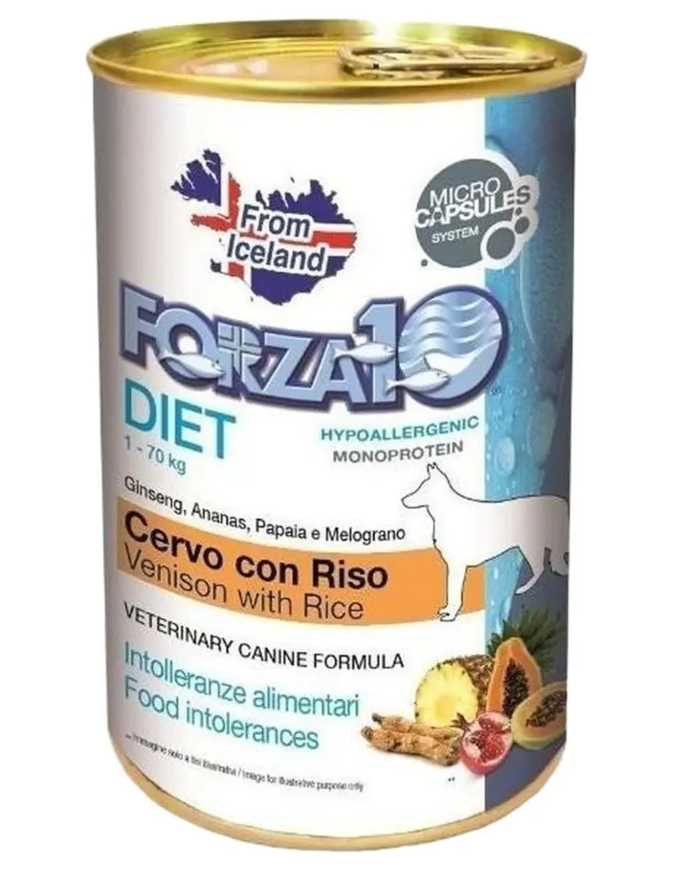 Forza 10 cane pate diet cervo e riso 400 gr  