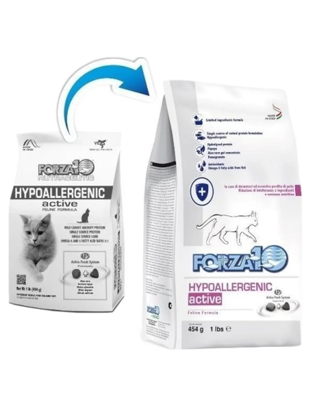 Forza 10 gatto hypoallergenic active 454 gr  
