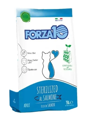 Forza 10 gatto sterilized salmone 350 gr  