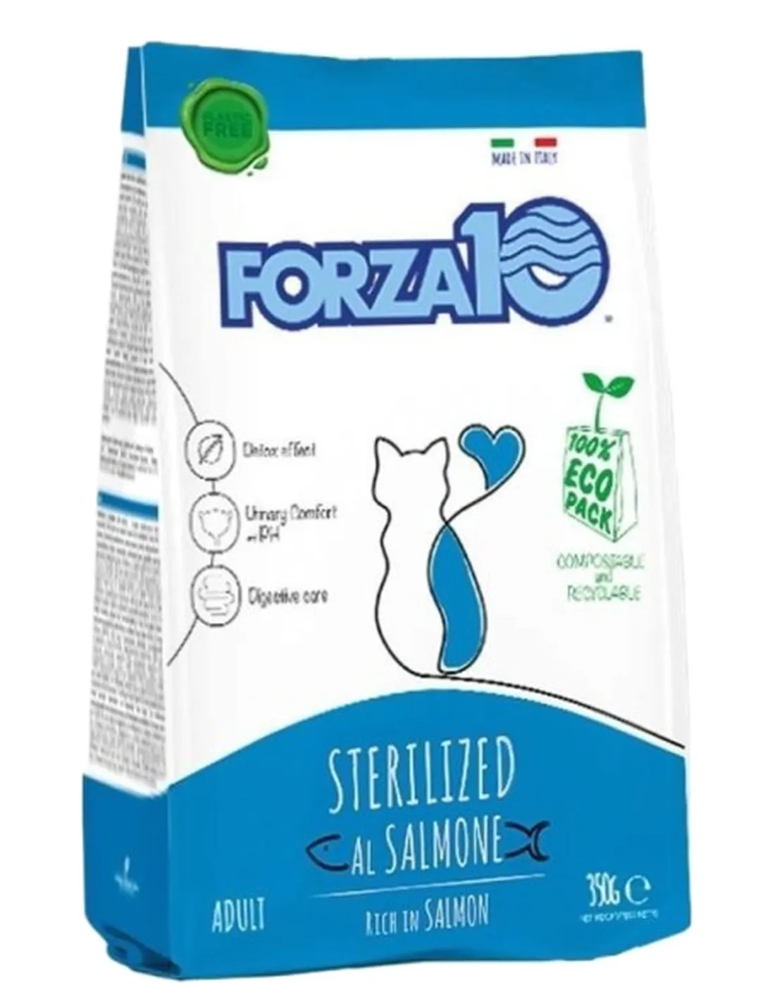 Forza 10 gatto sterilized salmone 350 gr  