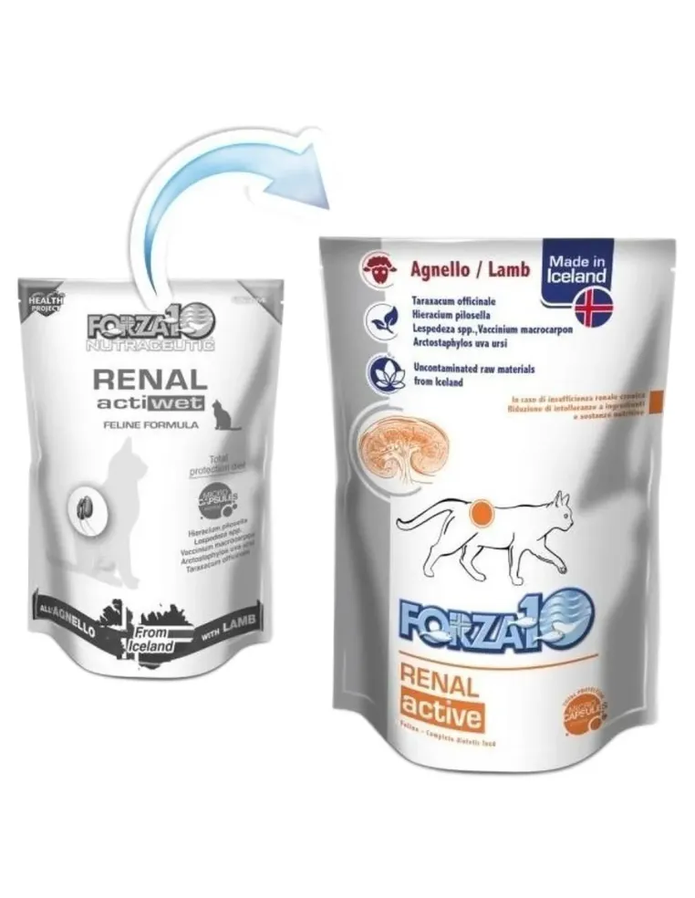 Forza 10 gatto renal active wet all'agnello 100 gr  