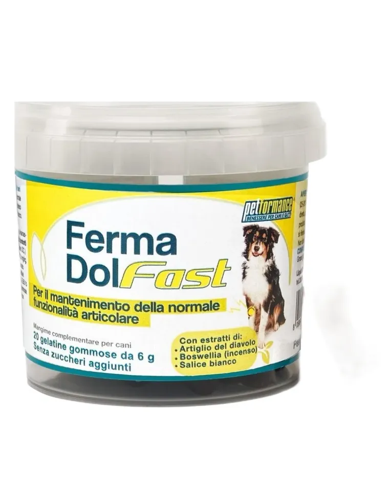 Petformance fermadol fast 20 gelatine gommose  