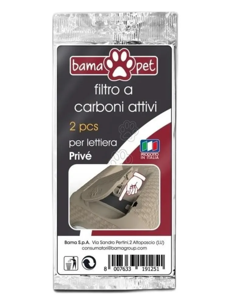 Bama pet filtro a carboni attivi set 2 pezzi  