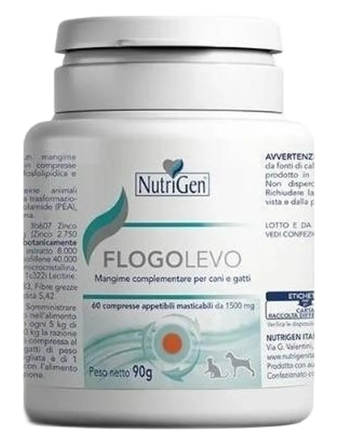 Nutrigen flogolevo 60 compresse appetibili masticabili 90 gr   Nutrigen flogolevo 60 compresse appetibili masticabili 90 gr
