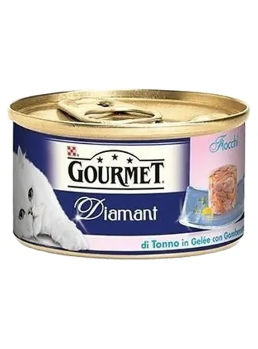 Gourmet diamant fiocchi di tonno in gelatina con gamberetti 85 gr  