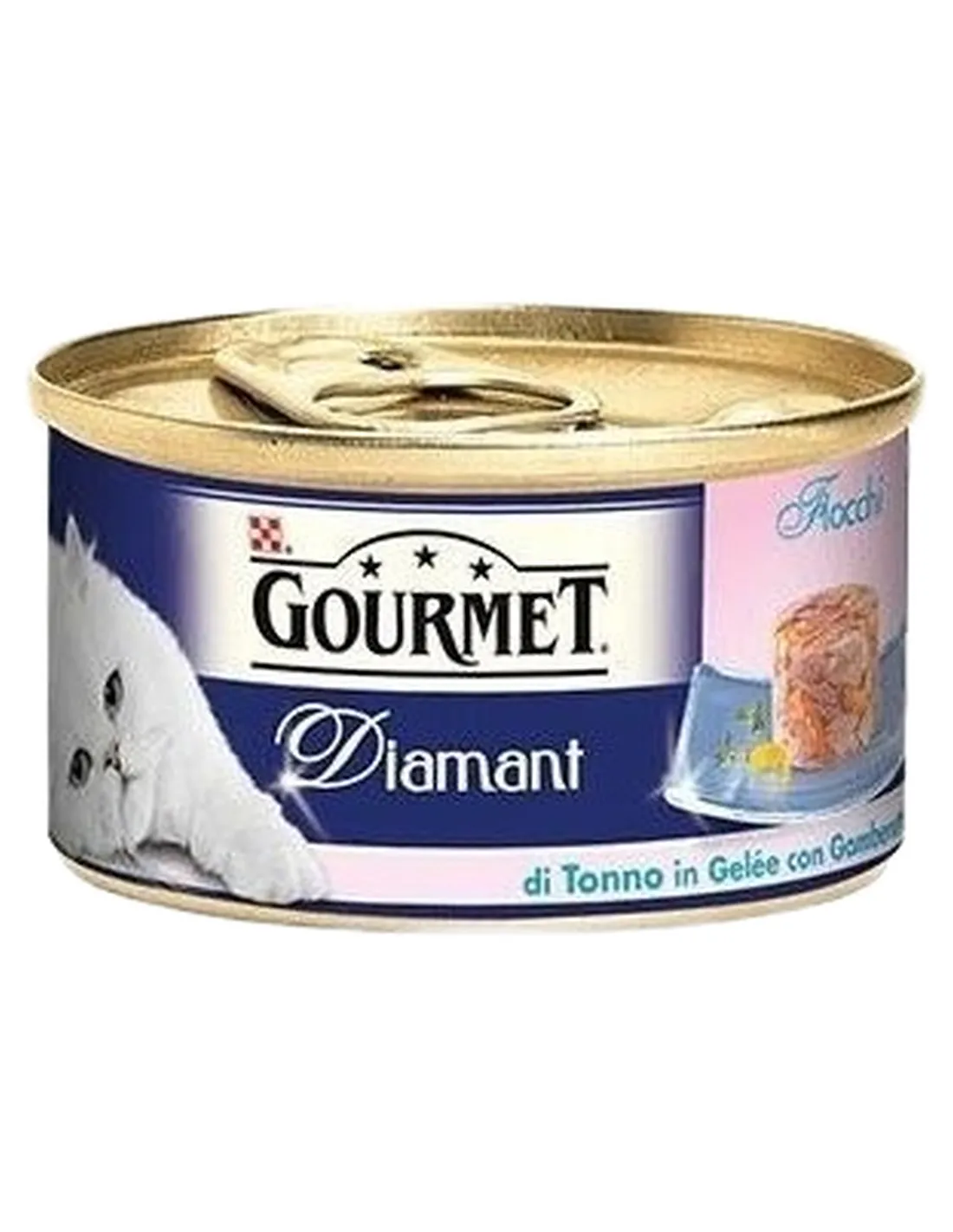 Gourmet diamant fiocchi di tonno in gelatina con gamberetti 85 gr  