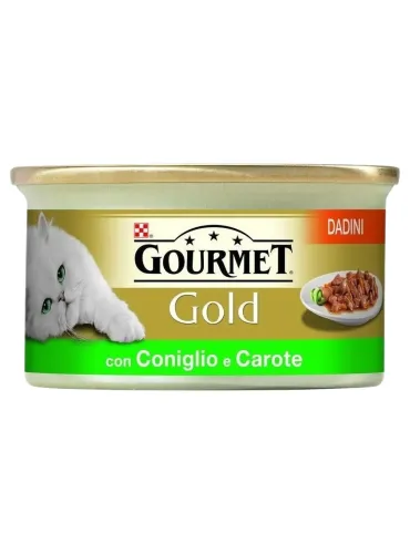 Gourmet gold dadini con coniglio e carote 85 gr  