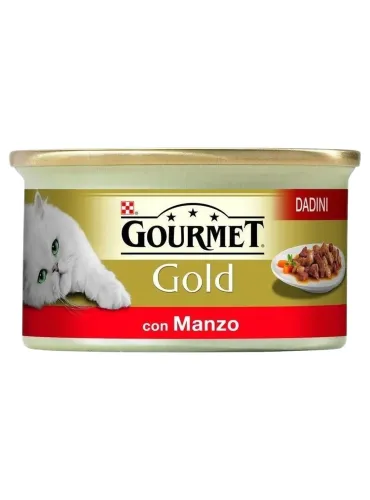 Gourmet gold dadini con manzo 85 gr  
