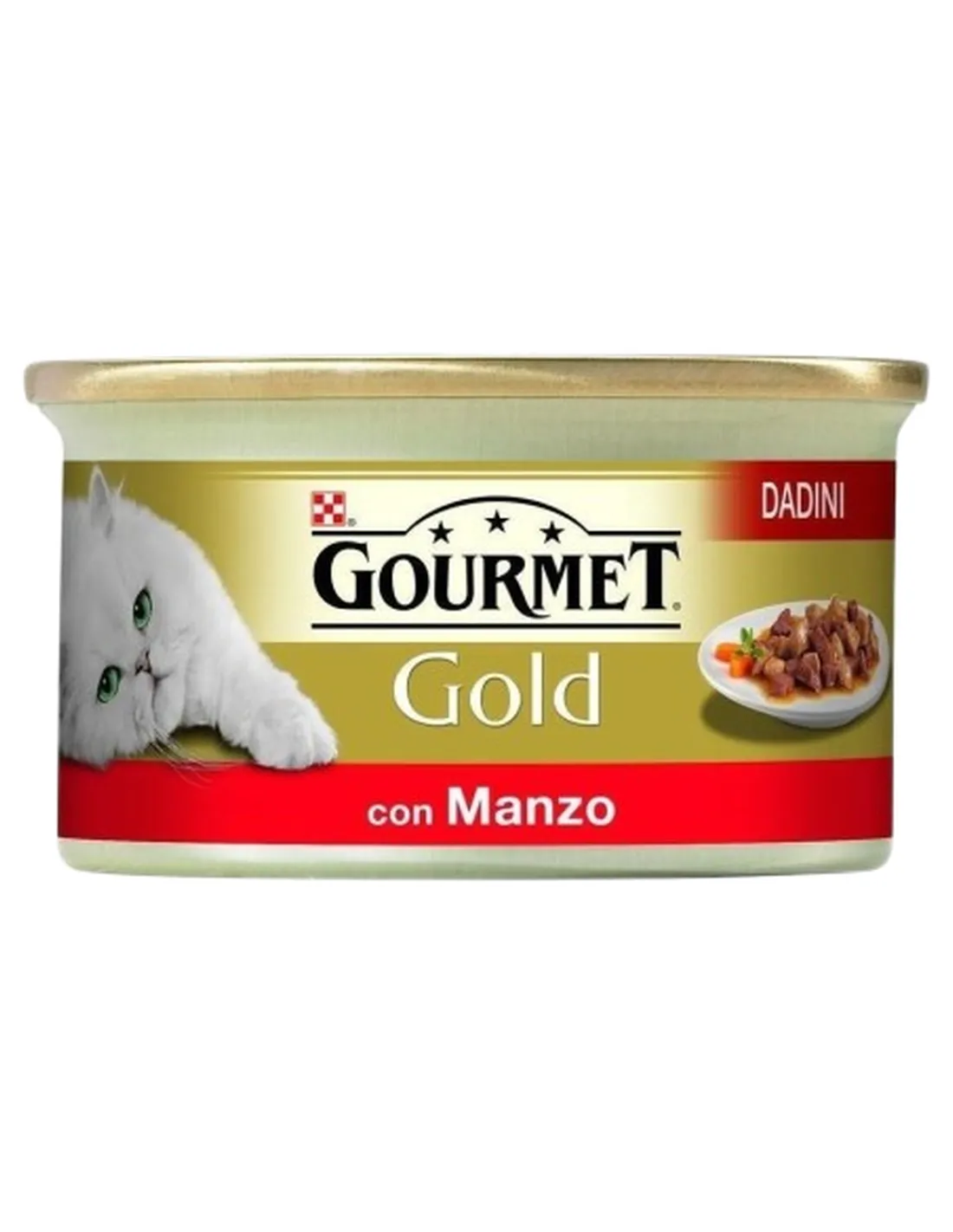 Gourmet gold dadini con manzo 85 gr  