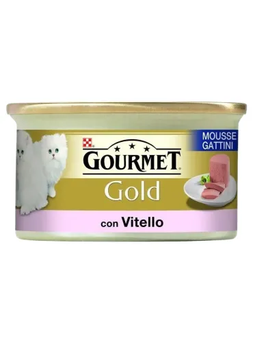 Gourmet gold mousse gattini con vitello 85 gr  