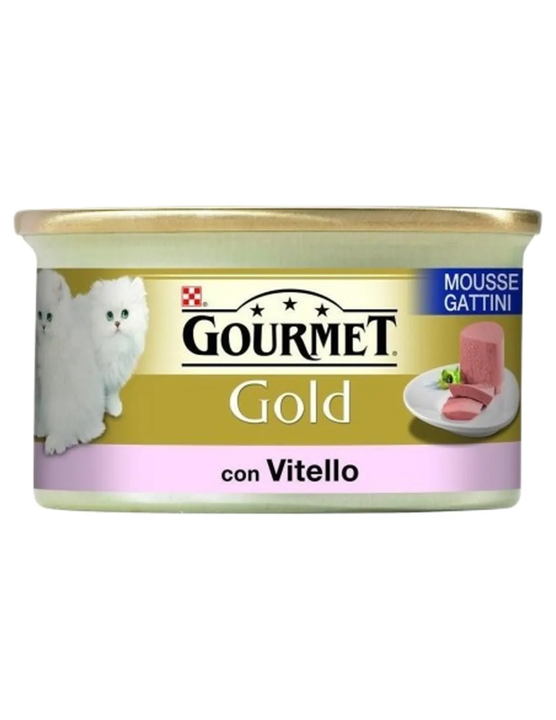 Gourmet gold mousse gattini con vitello 85 gr   Gourmet gold mousse gattini con vitello 85 gr
