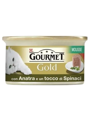 Gourmet gold mousse con anatra e spinaci 85 gr  