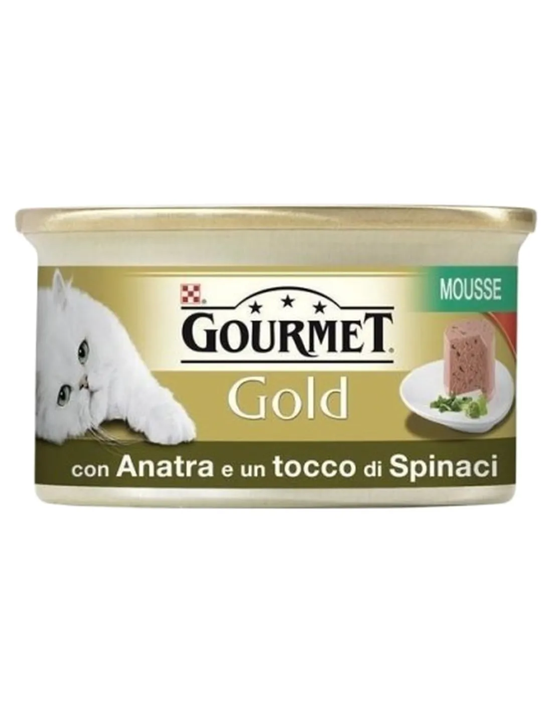 Gourmet gold mousse con anatra e spinaci 85 gr   Gourmet gold mousse con anatra e spinaci 85 gr